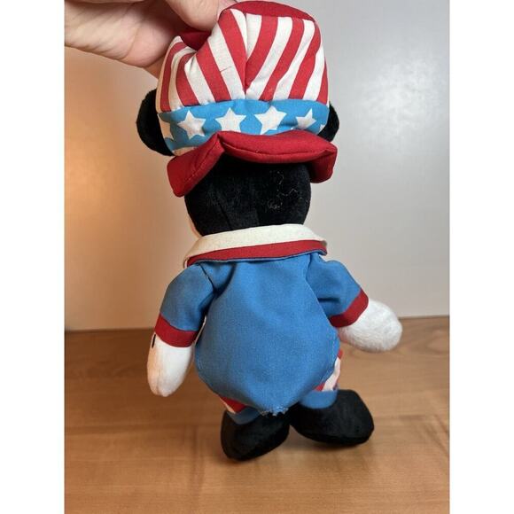 Walt Disney World Mickey Mouse Uncle Sam Bean Bag Plush 9” Vintage - Picture 3 of 7